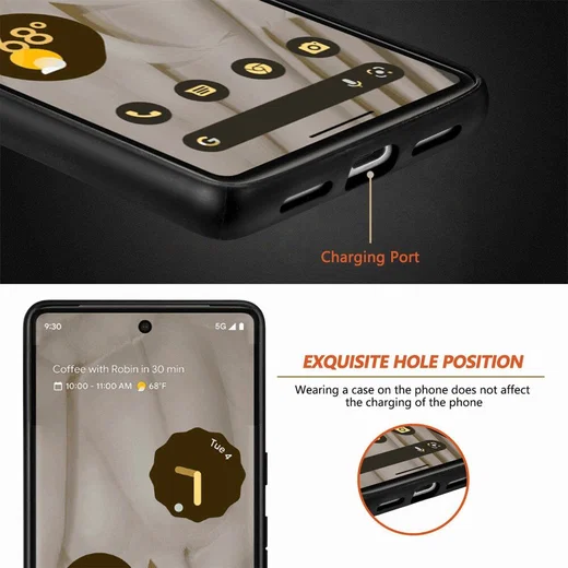 Google Pixel 7a Hoesje Carbon Fiber Back Cover Roze afbeelding 5