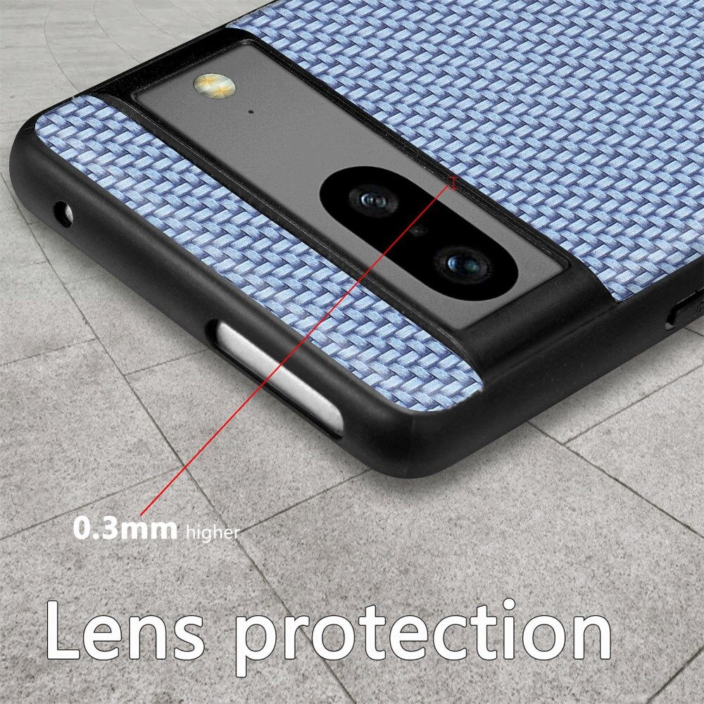 Google Pixel 7a Hoesje Carbon Fiber Back Cover Roze afbeelding 7