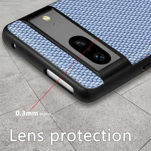 Google Pixel 7a Hoesje Carbon Fiber Back Cover Roze afbeelding 7