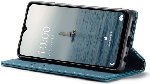 CaseMe 013 Samsung Galaxy A34 Hoesje Book Case met Pasjeshouder Blauw afbeelding 8
