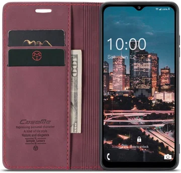 CaseMe 013 Samsung Galaxy A34 Hoesje Book Case met Pasjeshouder Rood