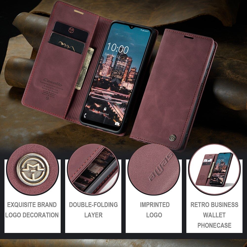 CaseMe 013 Samsung Galaxy A34 Hoesje Book Case met Pasjeshouder Rood afbeelding 5