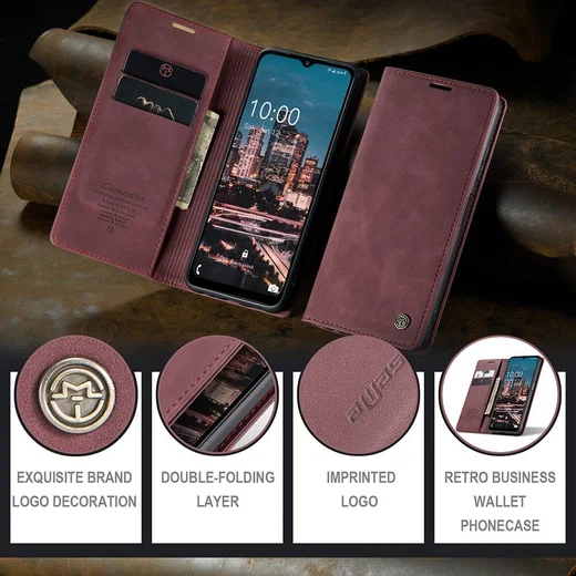 CaseMe 013 Samsung Galaxy A34 Hoesje Book Case met Pasjeshouder Rood afbeelding 5