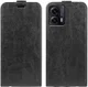 Motorola Moto G53 Hoesje Verticale Flip Wallet Case Kunstleer Zwart afbeelding 2