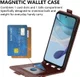 Motorola Moto G53 Hoesje Verticale Flip Wallet Case Kunstleer Zwart afbeelding 3