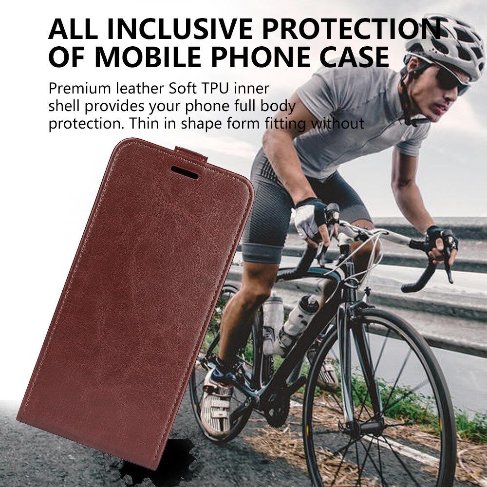 Motorola Moto G53 Hoesje Verticale Flip Wallet Case Kunstleer Zwart afbeelding 5