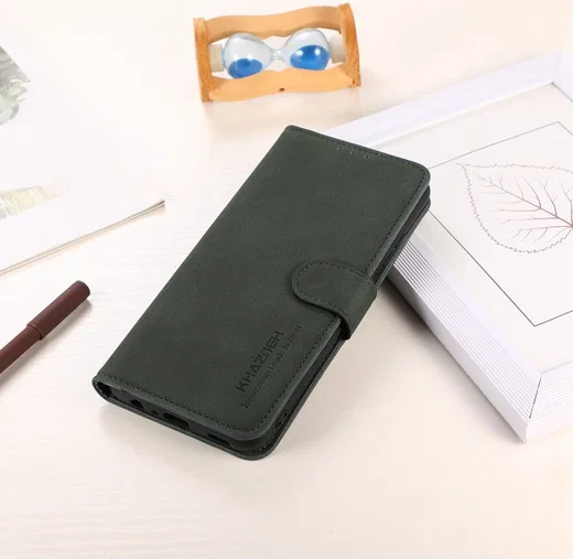 KHAZNEH Motorola Moto G53/G13/G23 Hoesje Retro Wallet Book Case Groen afbeelding 6