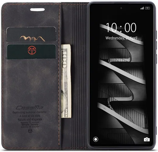 CaseMe 013 Xiaomi Redmi Note 12 Pro Plus Hoesje Book Case Zwart afbeelding 1