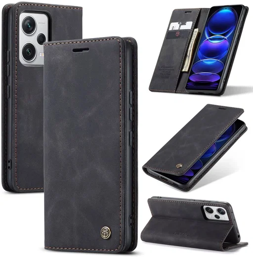 CaseMe 013 Xiaomi Redmi Note 12 Pro Plus Hoesje Book Case Zwart afbeelding 2