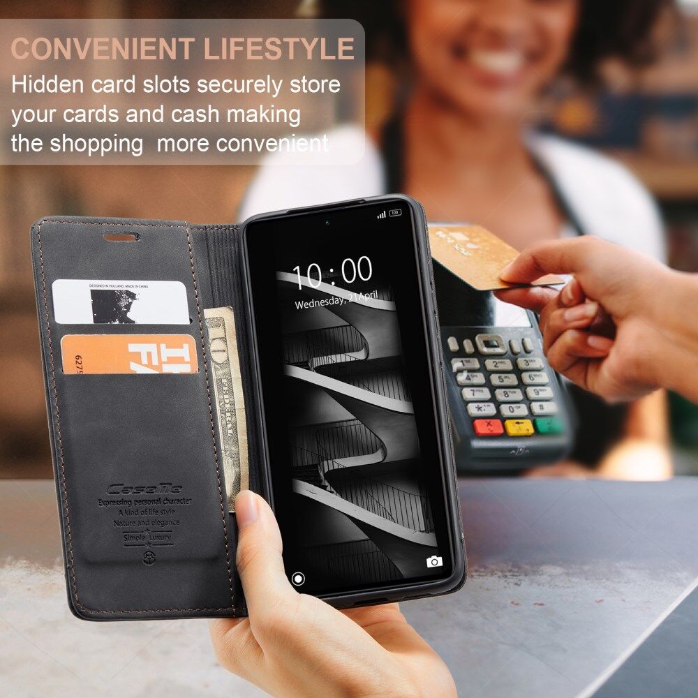 CaseMe 013 Xiaomi Redmi Note 12 Pro Plus Hoesje Book Case Zwart afbeelding 4