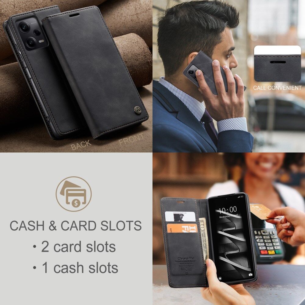 CaseMe 013 Xiaomi Redmi Note 12 Pro Plus Hoesje Book Case Zwart afbeelding 7
