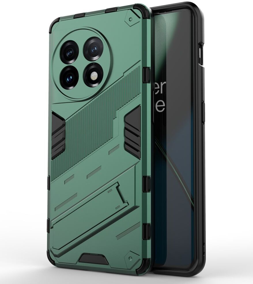 OnePlus 11 Hoesje Shockproof Kickstand Back Cover Groen afbeelding 1