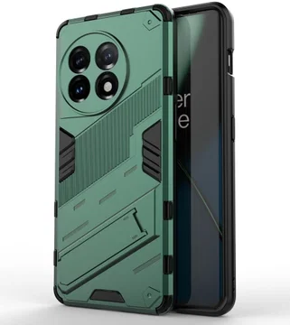 OnePlus 11 Hoesje Shockproof Kickstand Back Cover Groen