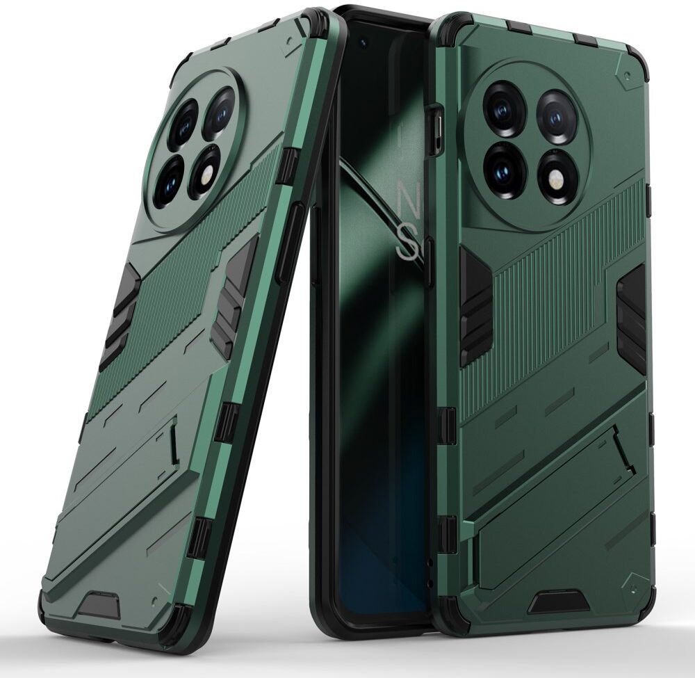 OnePlus 11 Hoesje Shockproof Kickstand Back Cover Groen afbeelding 2