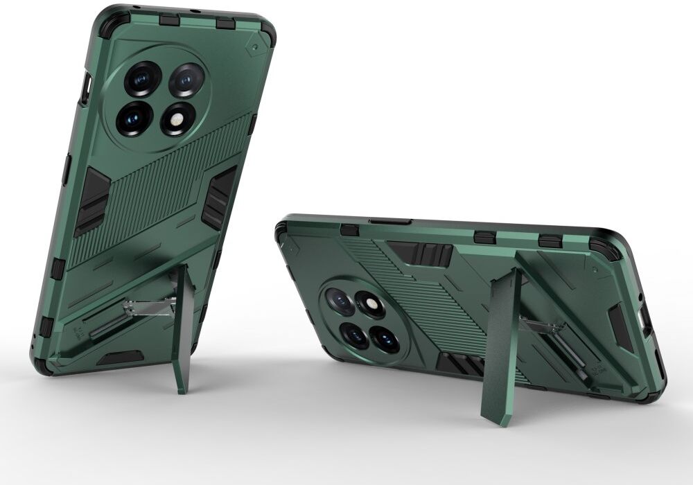 OnePlus 11 Hoesje Shockproof Kickstand Back Cover Groen afbeelding 4