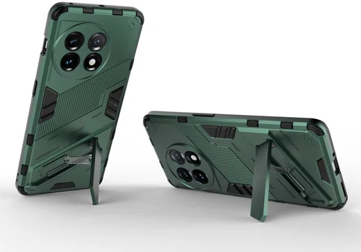 OnePlus 11 Hoesje Shockproof Kickstand Back Cover Groen afbeelding 4