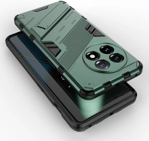 OnePlus 11 Hoesje Shockproof Kickstand Back Cover Groen afbeelding 5