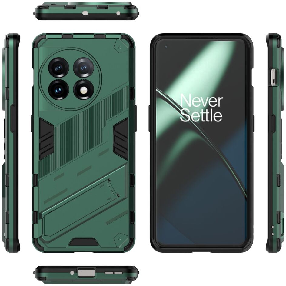 OnePlus 11 Hoesje Shockproof Kickstand Back Cover Groen afbeelding 6