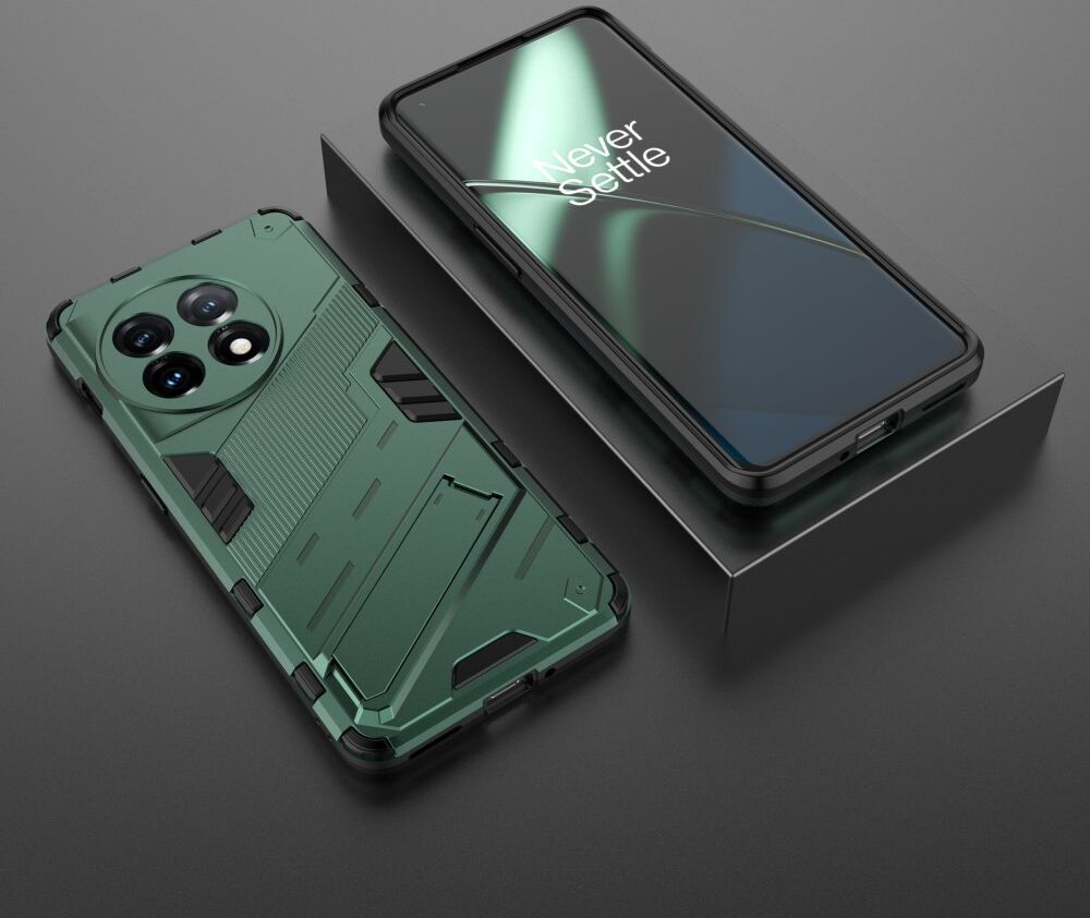 OnePlus 11 Hoesje Shockproof Kickstand Back Cover Groen afbeelding 7