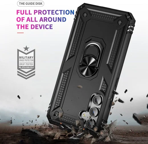 Samsung Galaxy A54 Hoesje Magnetische Kickstand Back Cover Zwart afbeelding 5