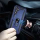 Samsung Galaxy A34 Hoesje Magnetische Kickstand Ring Back Cover Blauw afbeelding 5