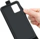 Motorola Moto E13 Hoesje Verticale Flip Wallet Case Kunstleer Zwart afbeelding 3