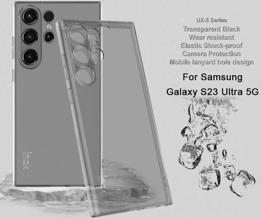 IMAK UX-5 Series Samsung Galaxy S23 Ultra Hoesje Flexibel Zwart afbeelding 2