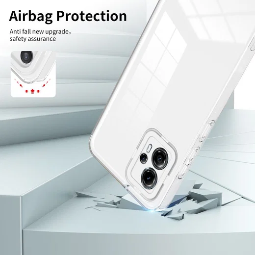 Motorola Moto G13 / G23 Hoesje Schokbestendig Transparant Wit afbeelding 2