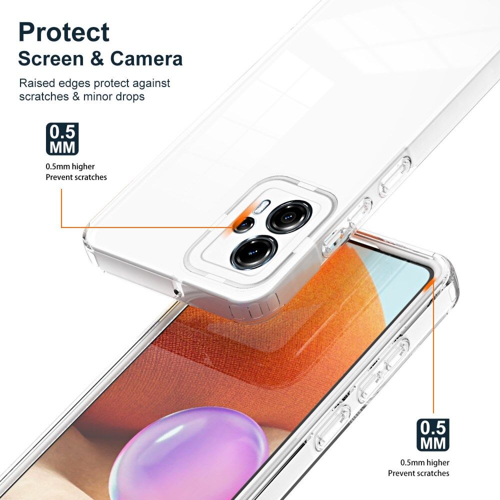Motorola Moto G13 / G23 Hoesje Schokbestendig Transparant Wit afbeelding 3