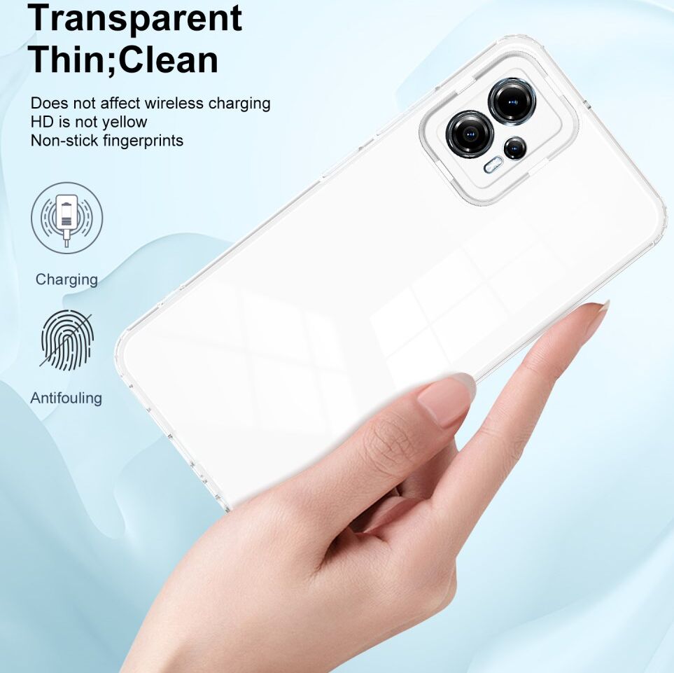 Motorola Moto G13 / G23 Hoesje Schokbestendig Transparant Wit afbeelding 5