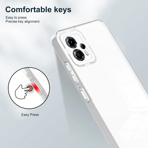Motorola Moto G13 / G23 Hoesje Schokbestendig Transparant Wit afbeelding 7