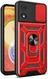 Motorola Moto E13 Hoesje met Camera Slider en Kickstand Ring Rood afbeelding 1