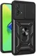 Motorola Moto G73 Hoesje met Camera Slider en Kickstand Ring Zwart