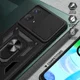 Motorola Moto G73 Hoesje met Camera Slider en Kickstand Ring Zwart afbeelding 5