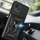 Motorola Moto G72 Hoesje met Camera Slider en Kickstand Ring Zwart afbeelding 4