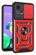 Motorola Moto G72 Hoesje met Camera Slider en Kickstand Ring Rood afbeelding 1