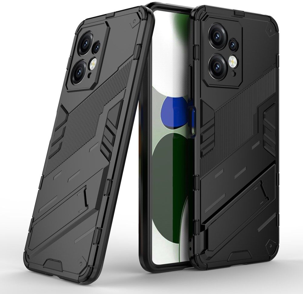 Xiaomi Redmi Note 12 Hoesje Shockproof Kickstand Back Cover Zwart afbeelding 2