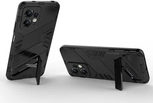 Xiaomi Redmi Note 12 Hoesje Shockproof Kickstand Back Cover Zwart afbeelding 3