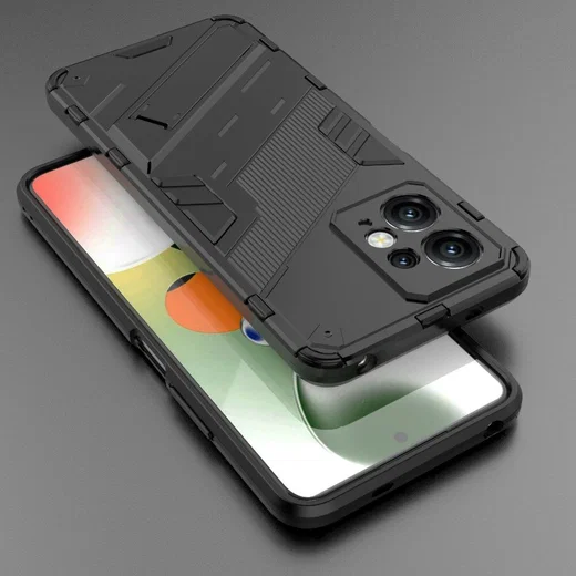 Xiaomi Redmi Note 12 Hoesje Shockproof Kickstand Back Cover Zwart afbeelding 6