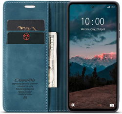 CaseMe 013 Xiaomi Redmi Note 12 Hoesje Book Case met Pasjeshouder Blauw afbeelding