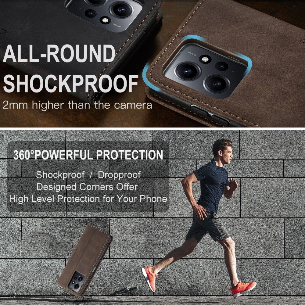 CaseMe 013 Xiaomi Redmi Note 12 Hoesje Book Case met Pasjeshouder Coffee afbeelding 5