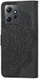 Xiaomi Redmi Note 12 Hoesje Bloemen Print Wallet Book Case Zwart afbeelding 2