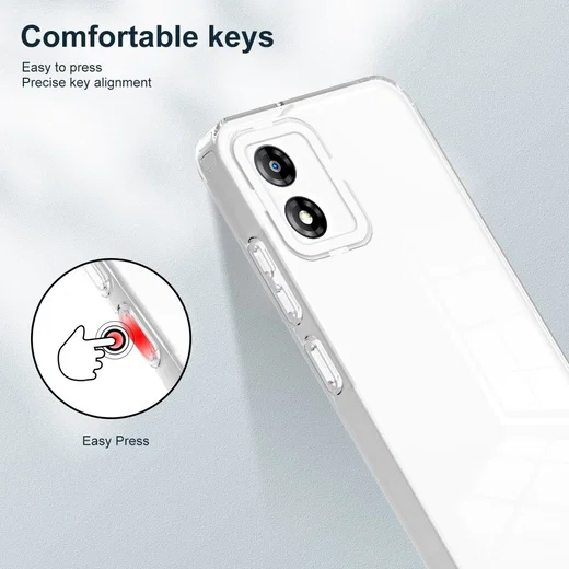 Motorola Moto E13 Hoesje Schokbestendig Transparant Wit afbeelding 7