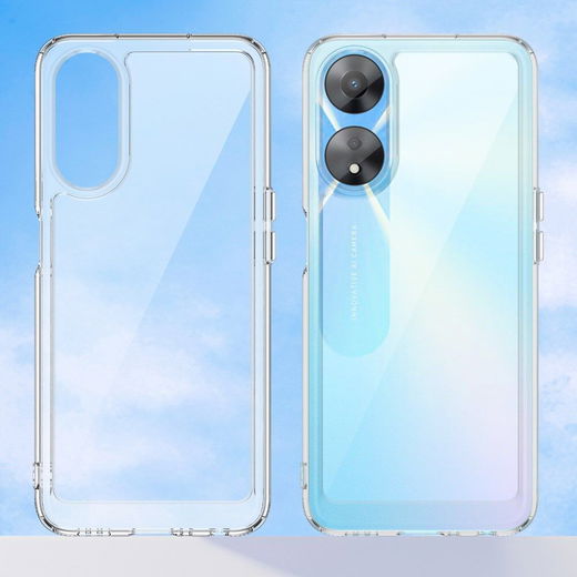 Oppo A58 5G / A78 5G Hoesje Acryl Back Cover Transparant afbeelding 2