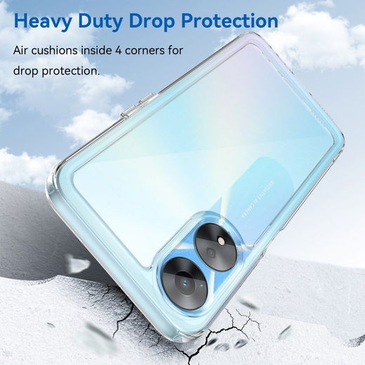 Oppo A58 5G / A78 5G Hoesje Acryl Back Cover Transparant afbeelding 3