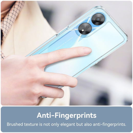 Oppo A58 5G / A78 5G Hoesje Acryl Back Cover Transparant afbeelding 5