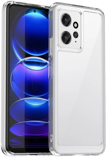 Xiaomi Redmi Note 12 Hoesje Acryl Back Cover Transparant afbeelding 1
