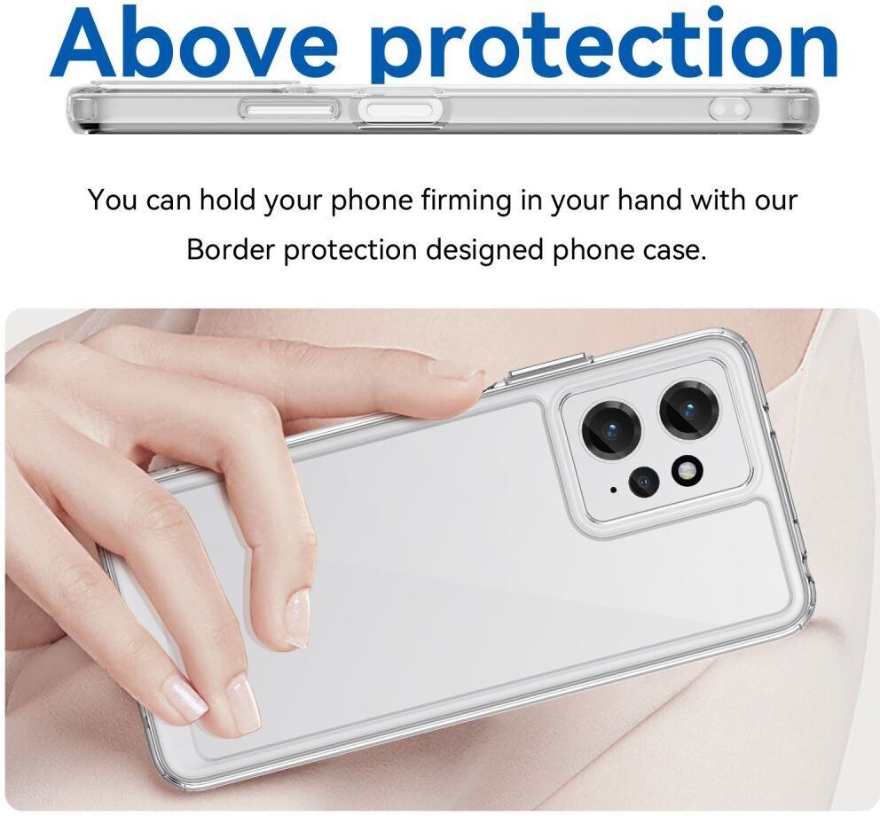Xiaomi Redmi Note 12 Hoesje Acryl Back Cover Transparant afbeelding 4