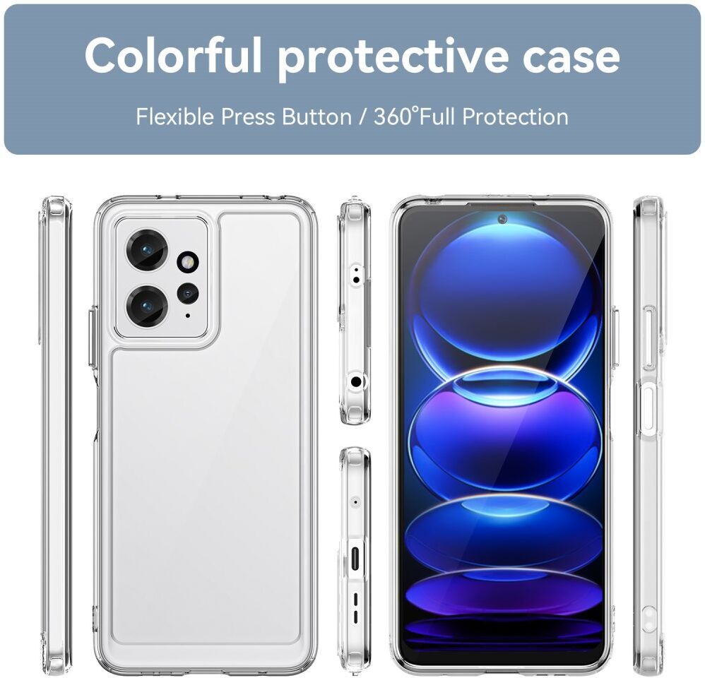 Xiaomi Redmi Note 12 Hoesje Acryl Back Cover Transparant afbeelding 8