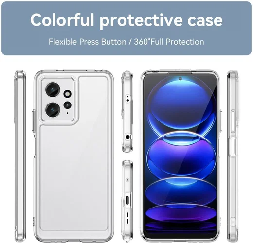 Xiaomi Redmi Note 12 Hoesje Acryl Back Cover Transparant afbeelding 8